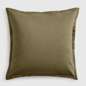 NWT QUINCE Luxury Organic Sateen Euro Sham Aloe